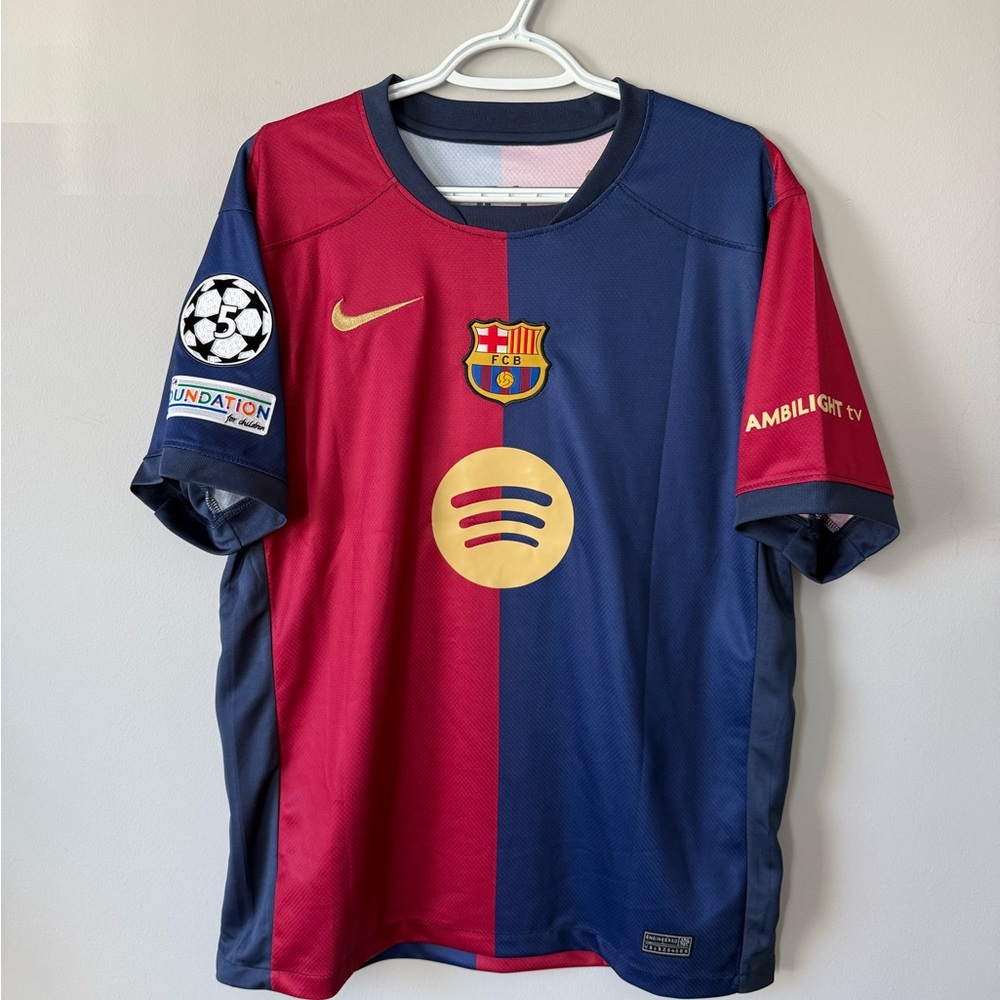 Robert Lewandowski FC Barcelona Champions League New Men’s Nike Soccer Jersey